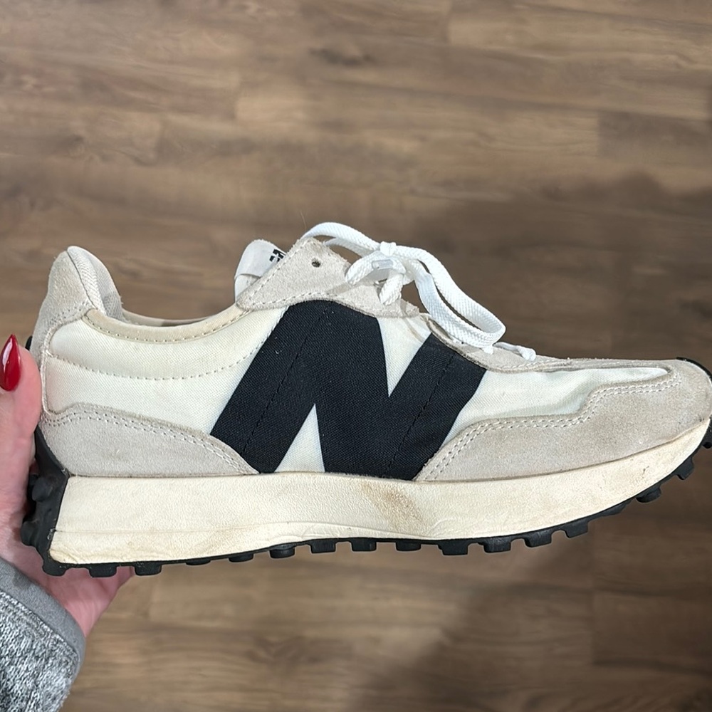 New Balance Cream and Black Sneakers